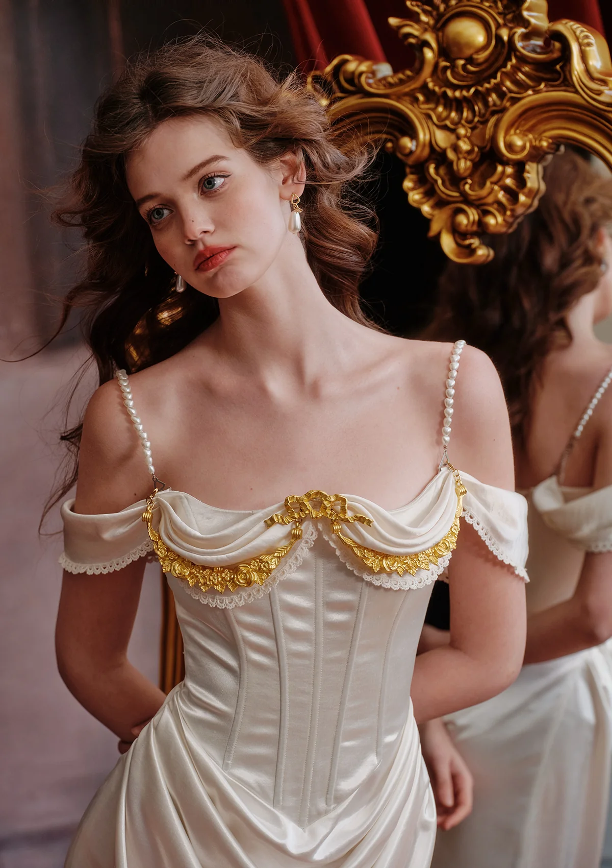 Ivory Maxi Corset Dress - Thrancidy