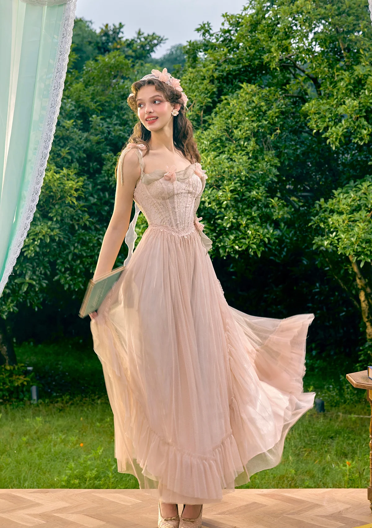 Flower Kissing Wonderland Corset Dress - Thrancidy