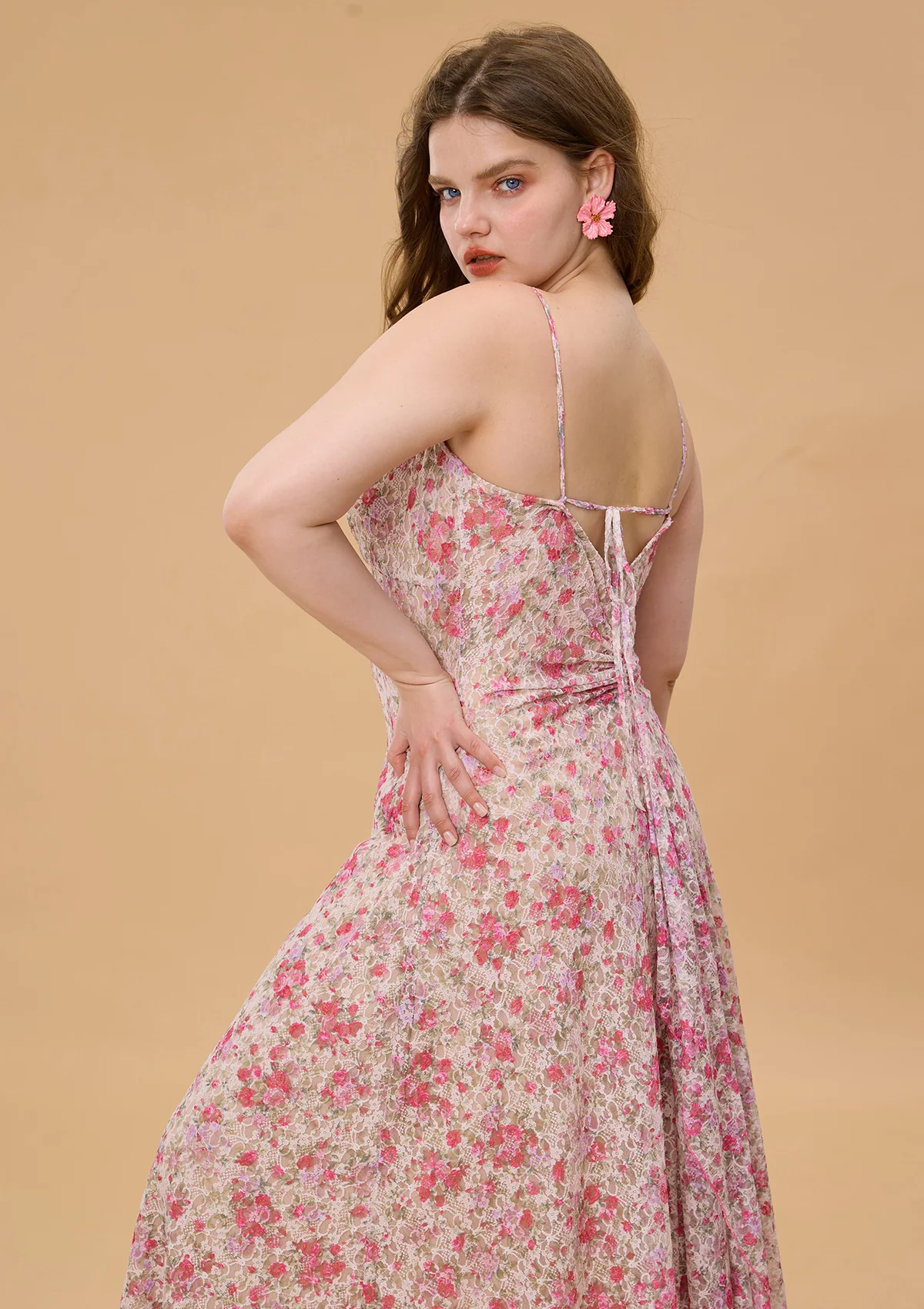 Curve & Plus Tuberose Rose Beauty Dress - Thrancidy