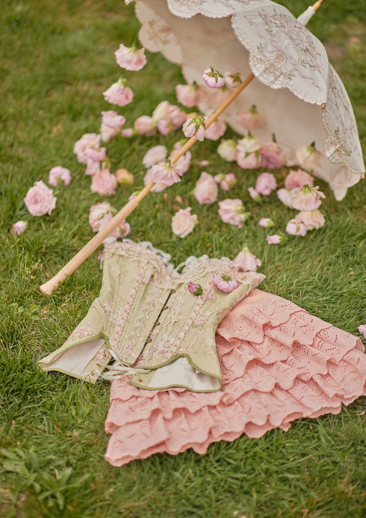 Cheese Mille Crepe Pantskirt - Thrancidy