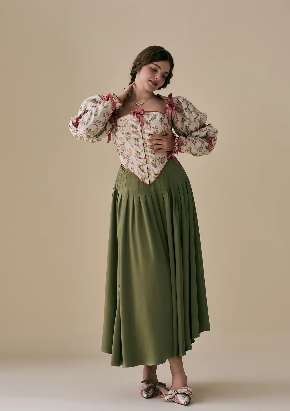 Curve & Plus Flower & Mirror Skirt - Thrancidy