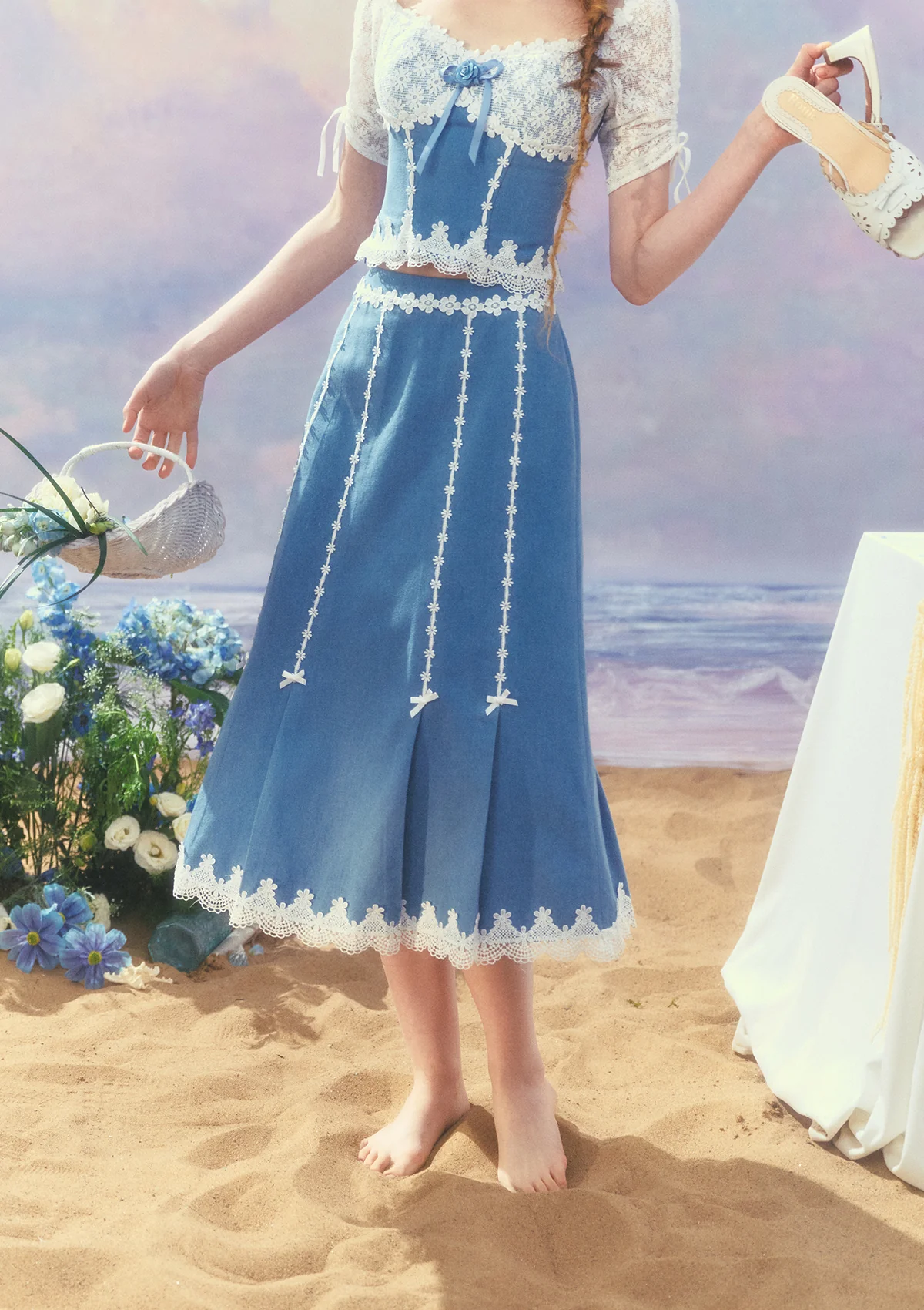 Dream Blue Coast Skirt - Thrancidy