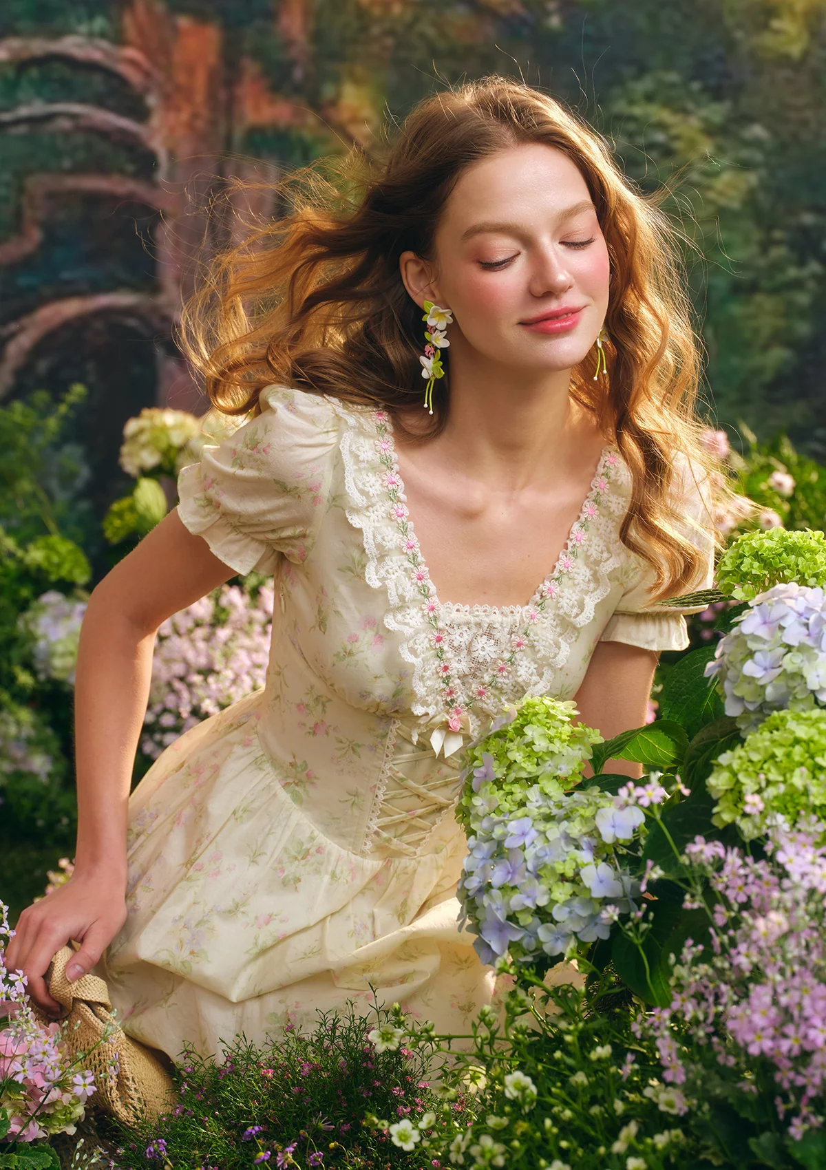 Garden Tea Party Corset Dress - Thrancidy