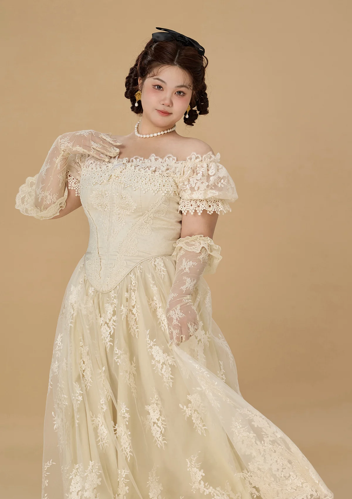 Curve & Plus The Tear of Blossom and Candle Corset Dress - Thrancidy