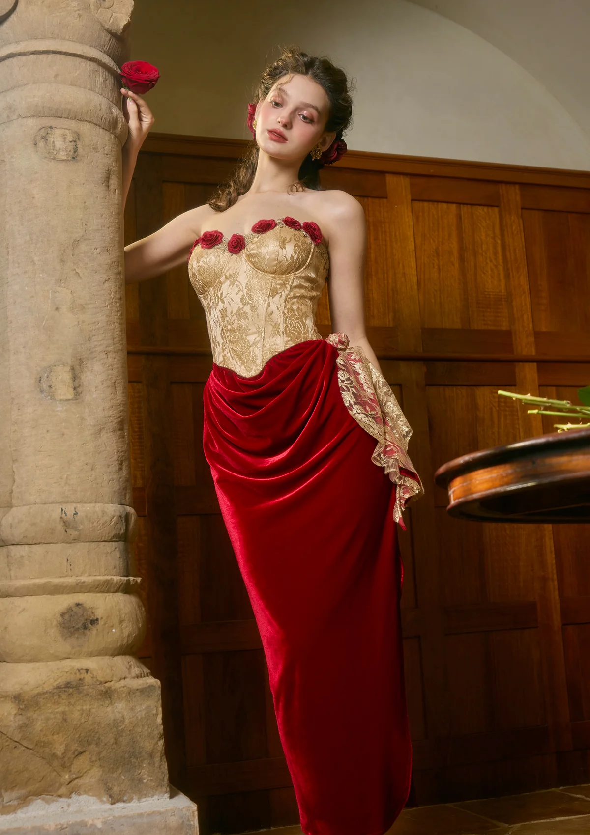 Wild Rosa in Spain Corset Dress - Thrancidy