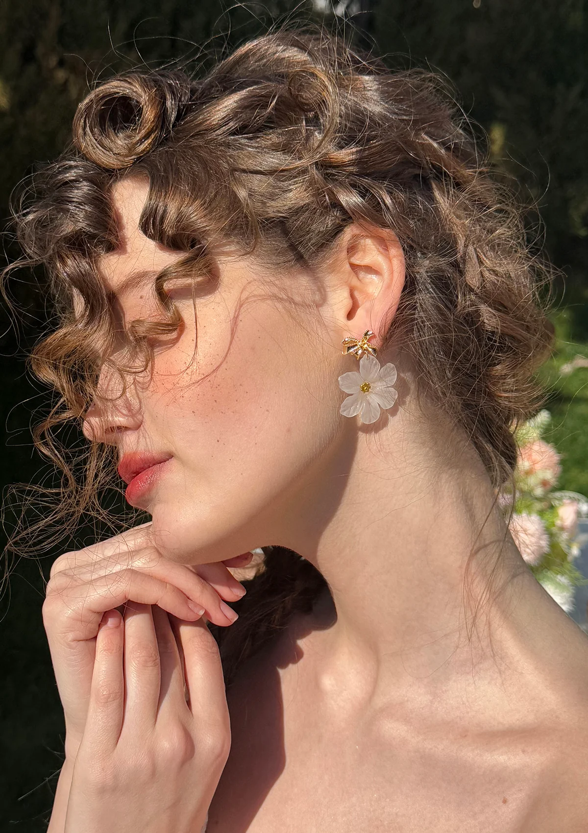 Sunlit Petals Ear Studs - Thrancidy
