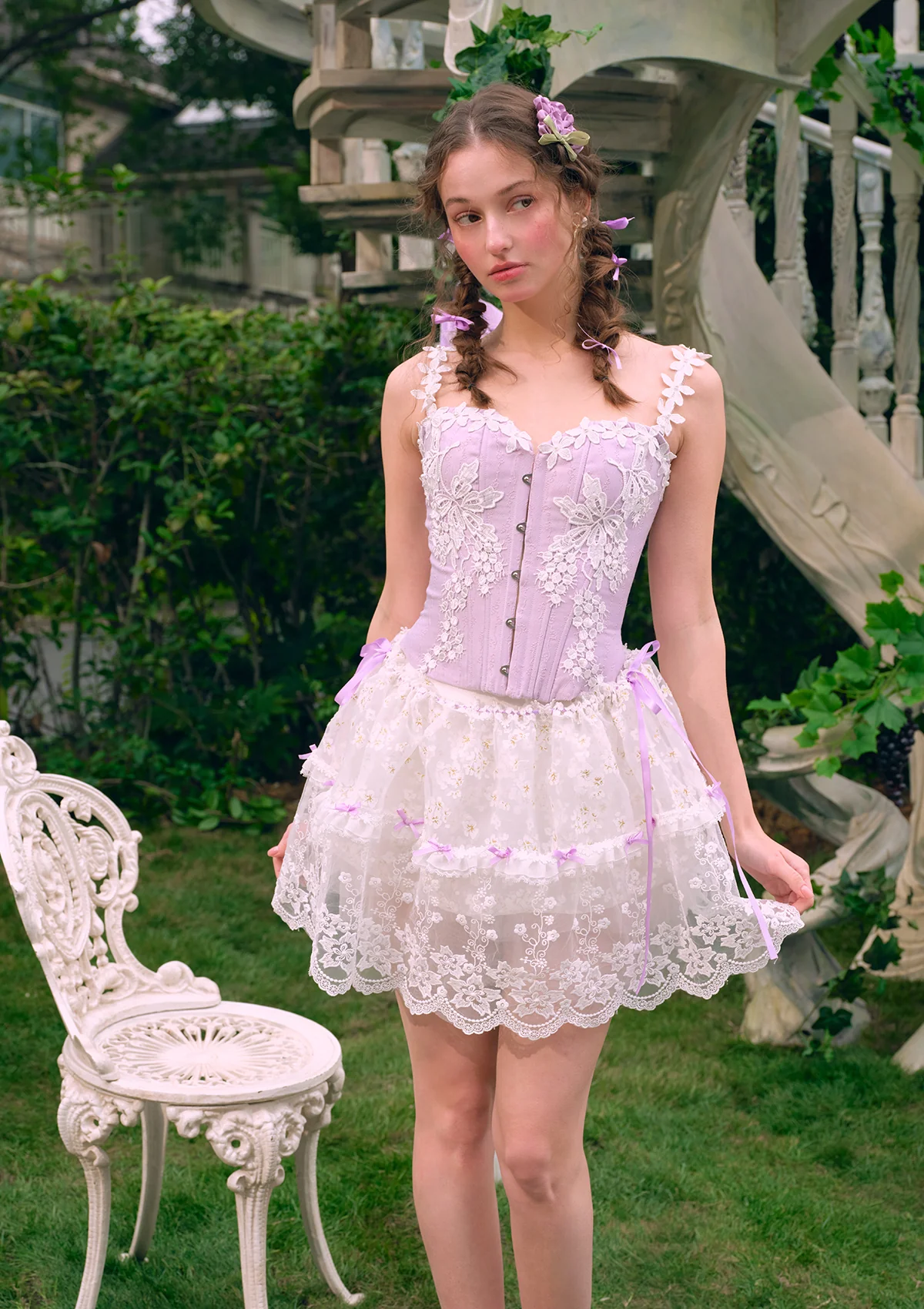 Curve & Plus Ice Grape Skirt - Thrancidy