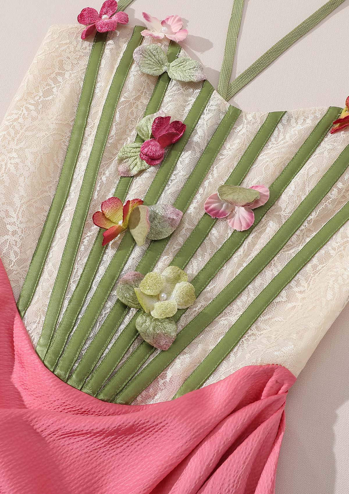 Flower Vine Phantom Corset Dress - Thrancidy