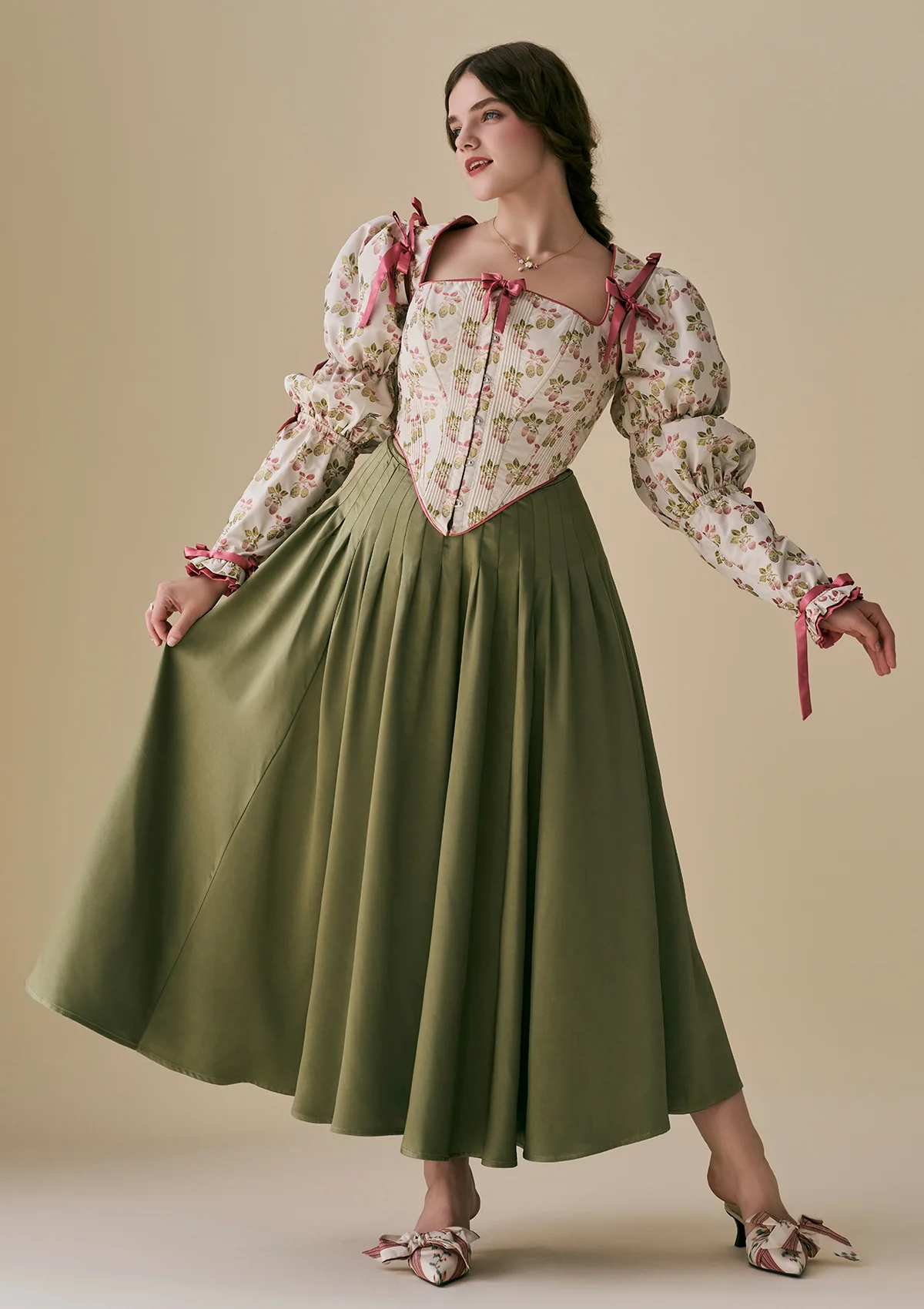Curve & Plus Flower & Mirror Skirt - Thrancidy