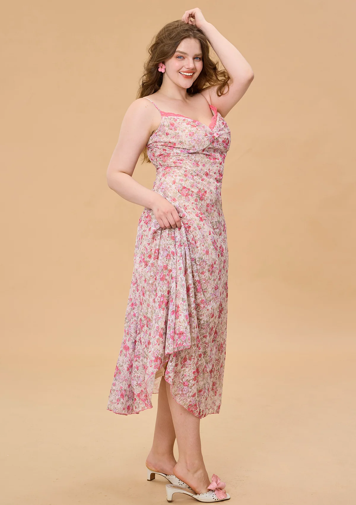 Curve & Plus Tuberose Rose Beauty Dress - Thrancidy