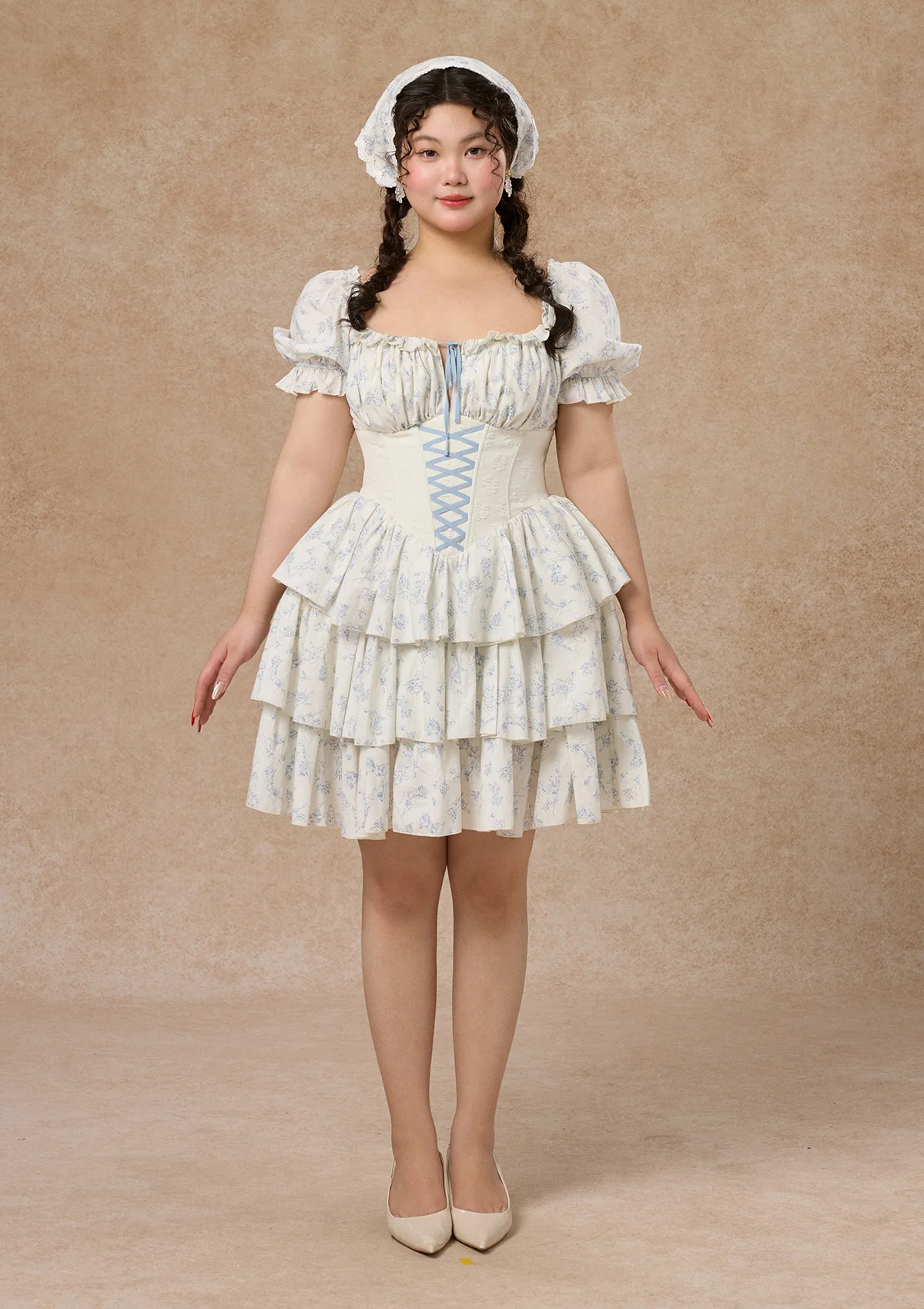 Curve&Plus Blue Dollhouse Corset Dress (Short) - Thrancidy