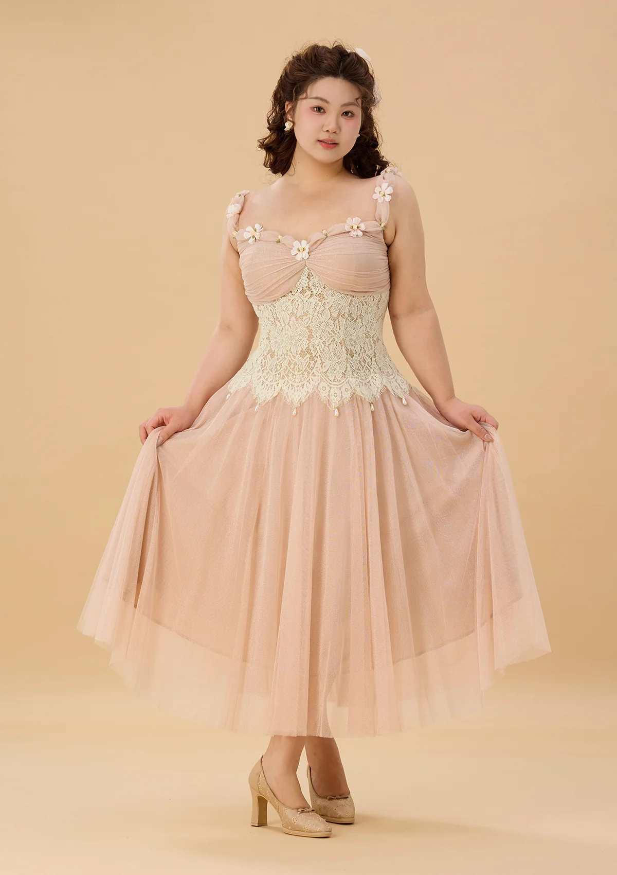 Curve & Plus Daisy Wind Chine Dress - Thrancidy