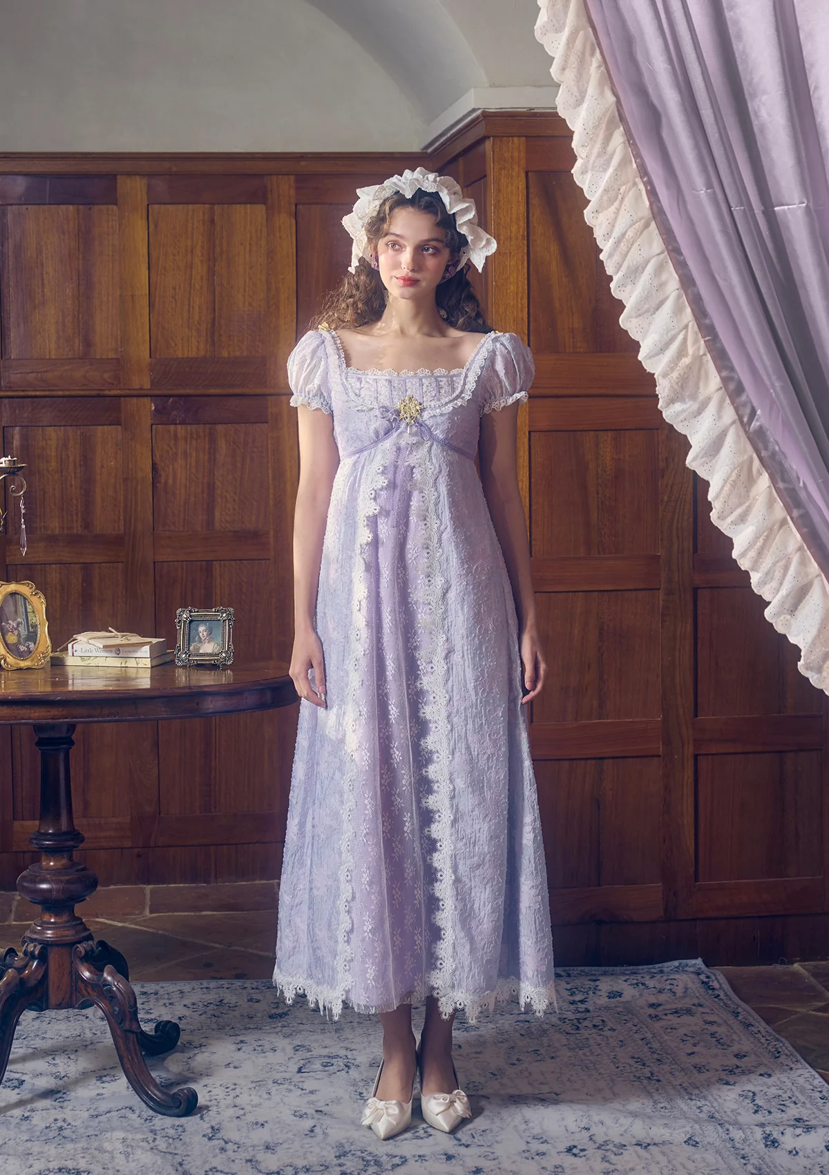 Monet's Irises Regency Dress - Thrancidy