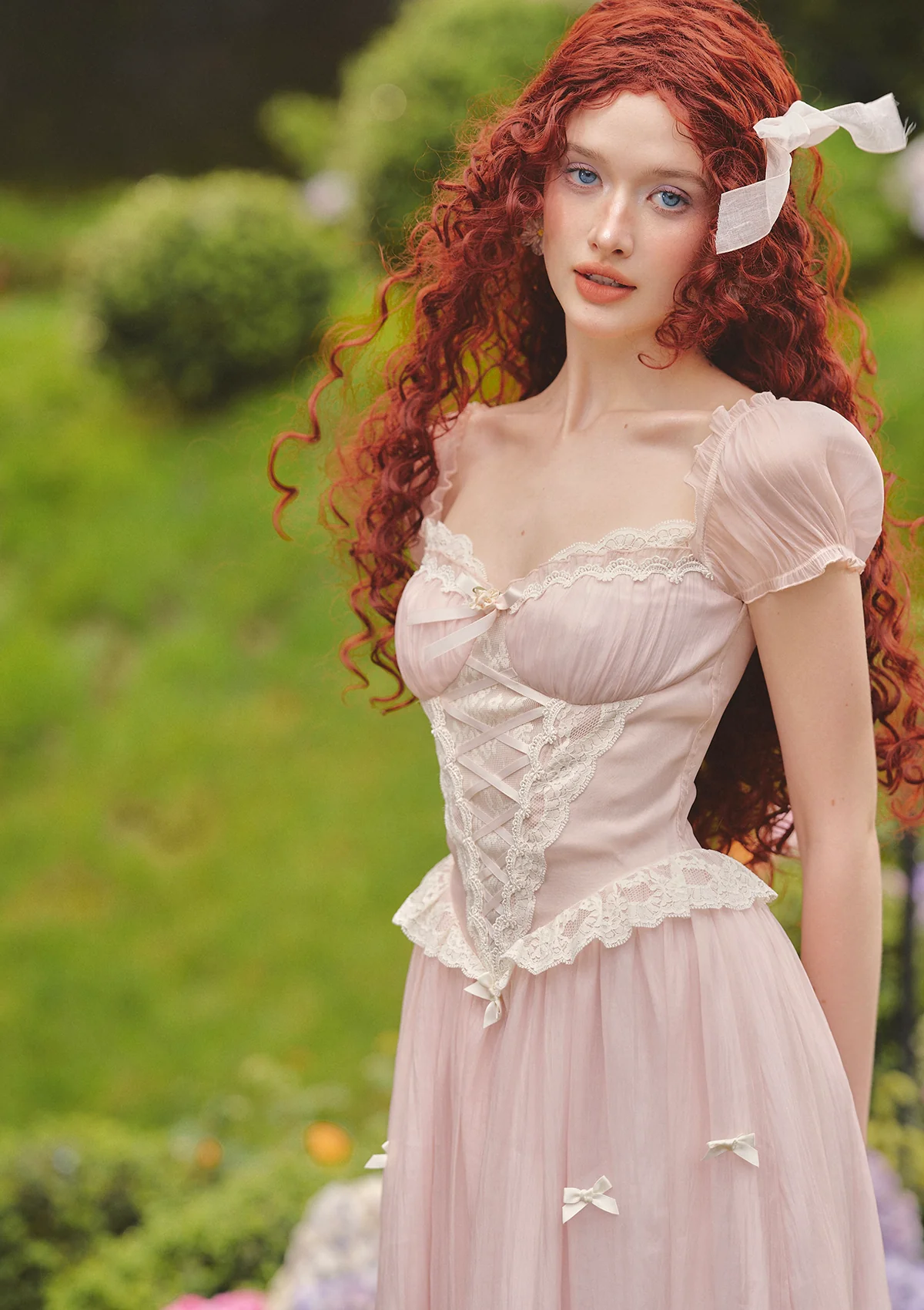 Pink Mist Fairy Corset Dress - Thrancidy