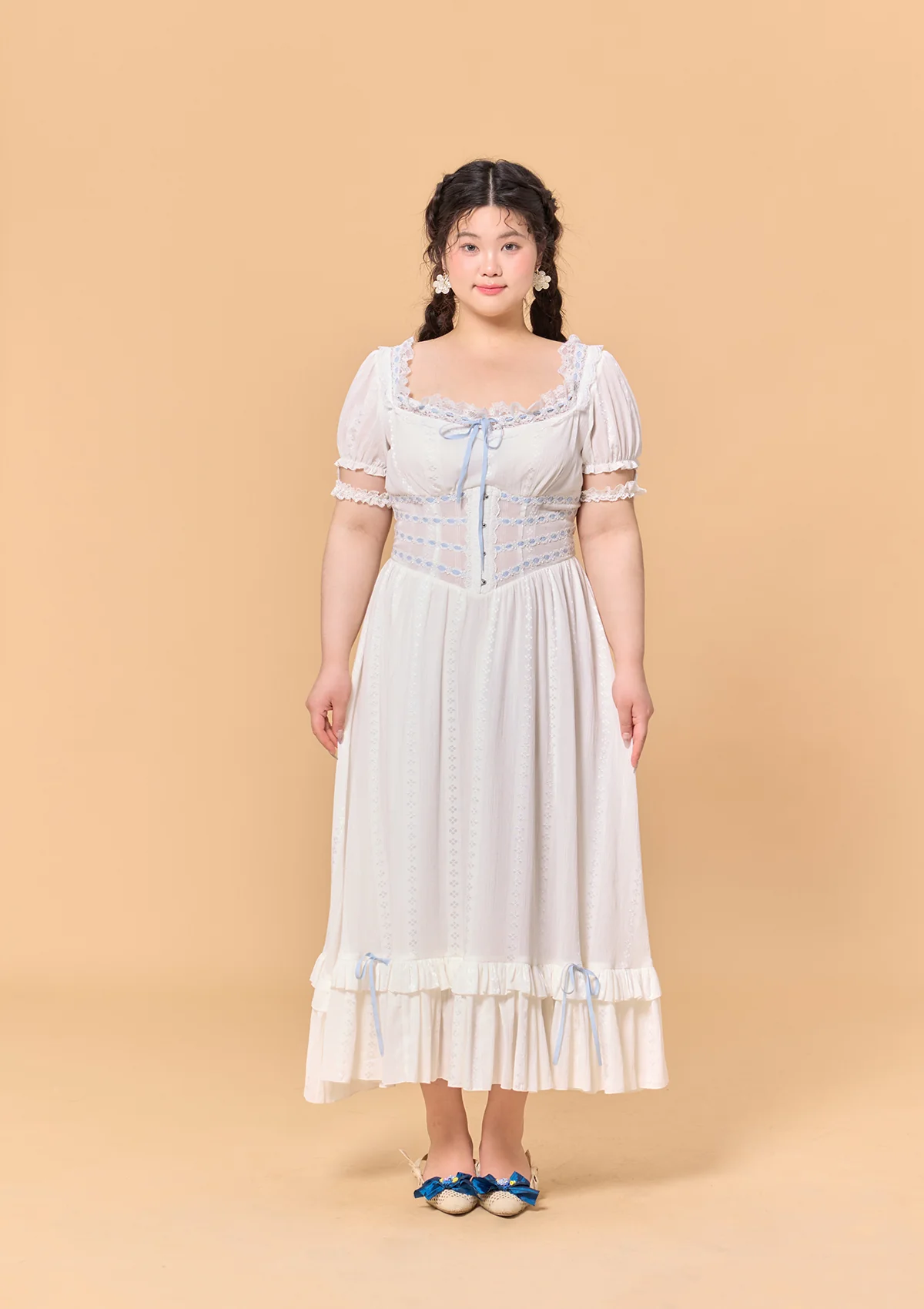 Curve & Plus Dear White Pages Dress - Thrancidy