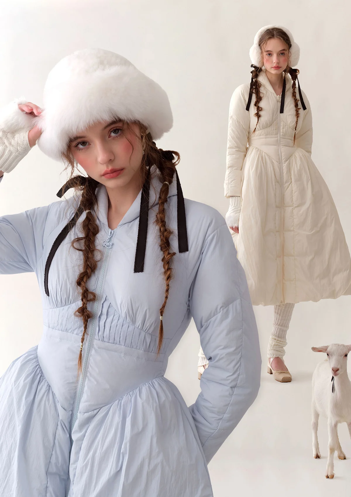 Sea Salt Chiffrette Down Jacket - Thrancidy