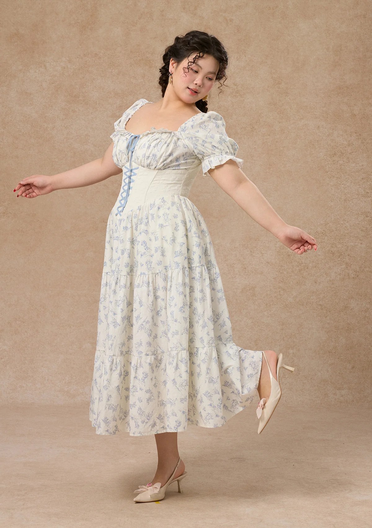 Curve&Plus Blue Dollhouse Corset Dress (Long) - Thrancidy