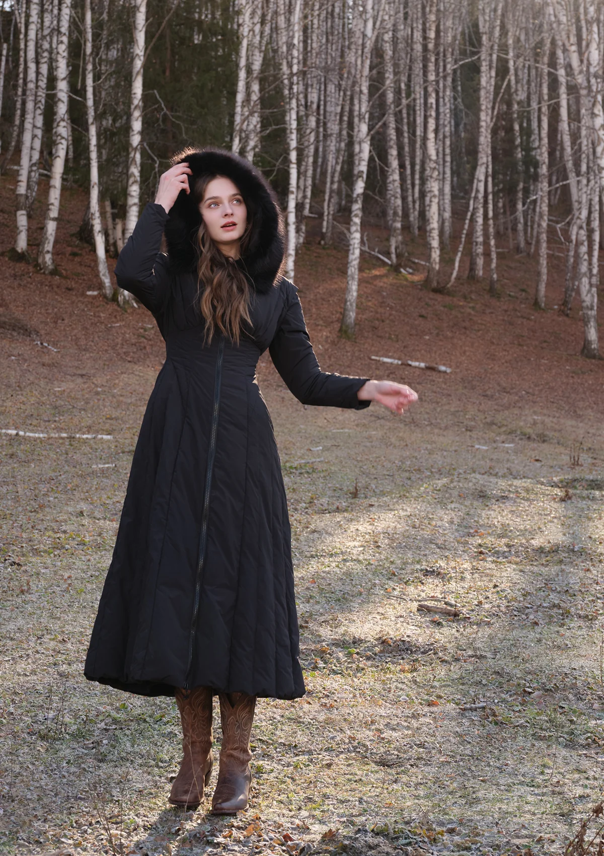 Paper Feather Down Coat(Black) - Thrancidy