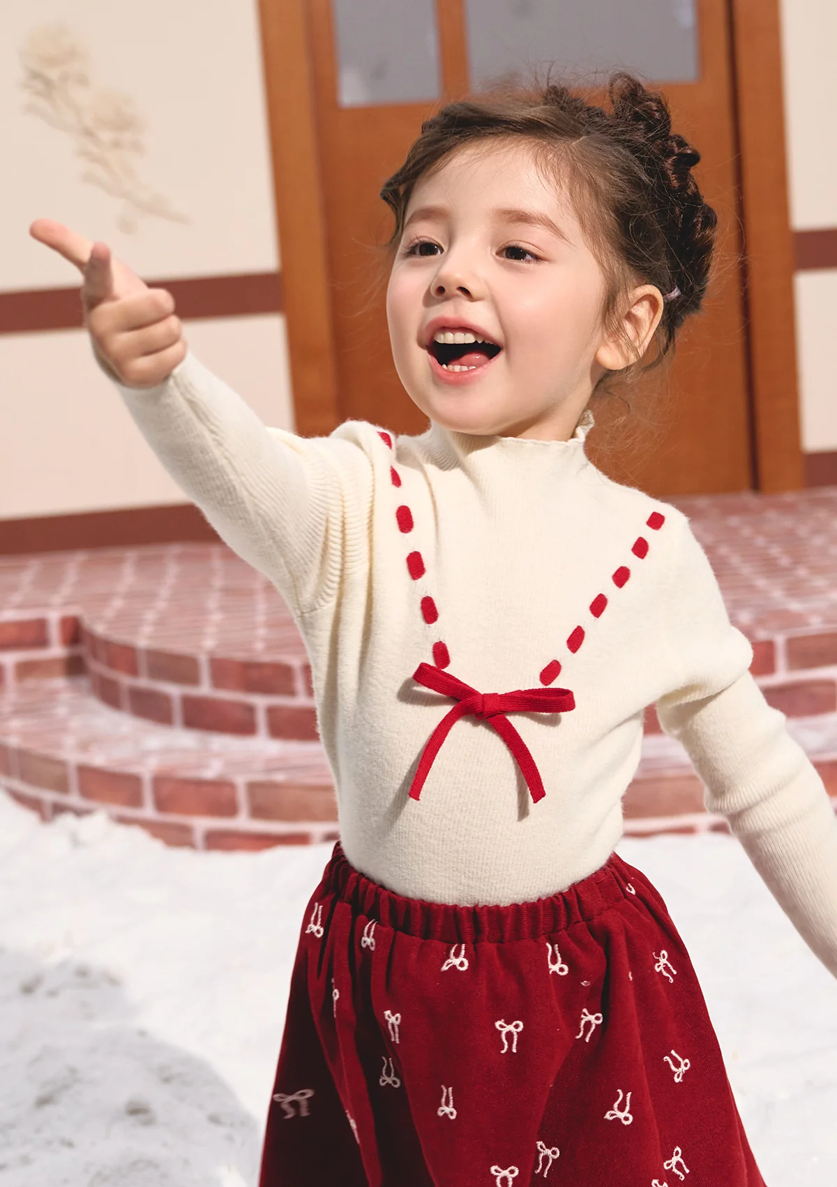 Toddler Girl Strawberry Newspaper Office Skirt - Thrancidy