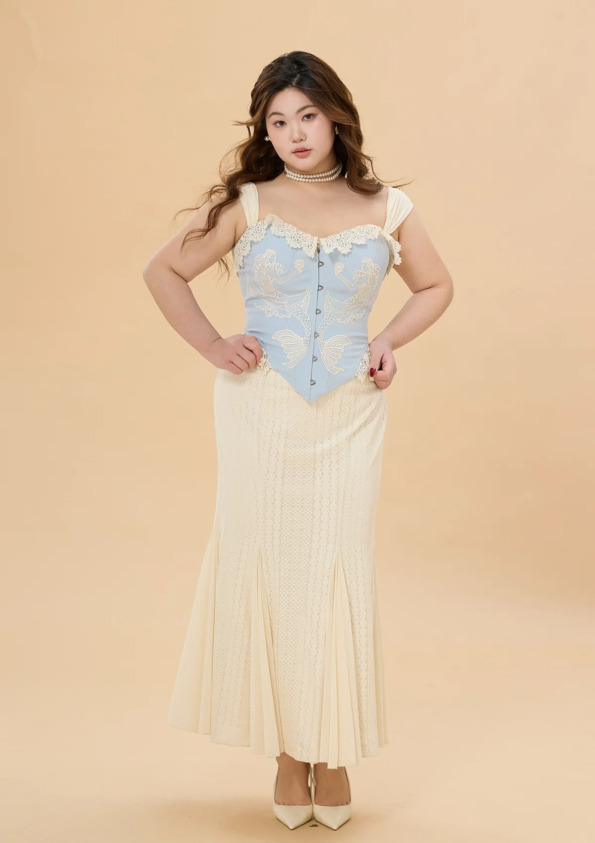 Curve & Plus Mermaid Princess Corset - Thrancidy